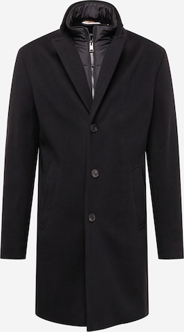 BOSS Black Between-Seasons Coat 'Hyde' in Black: front