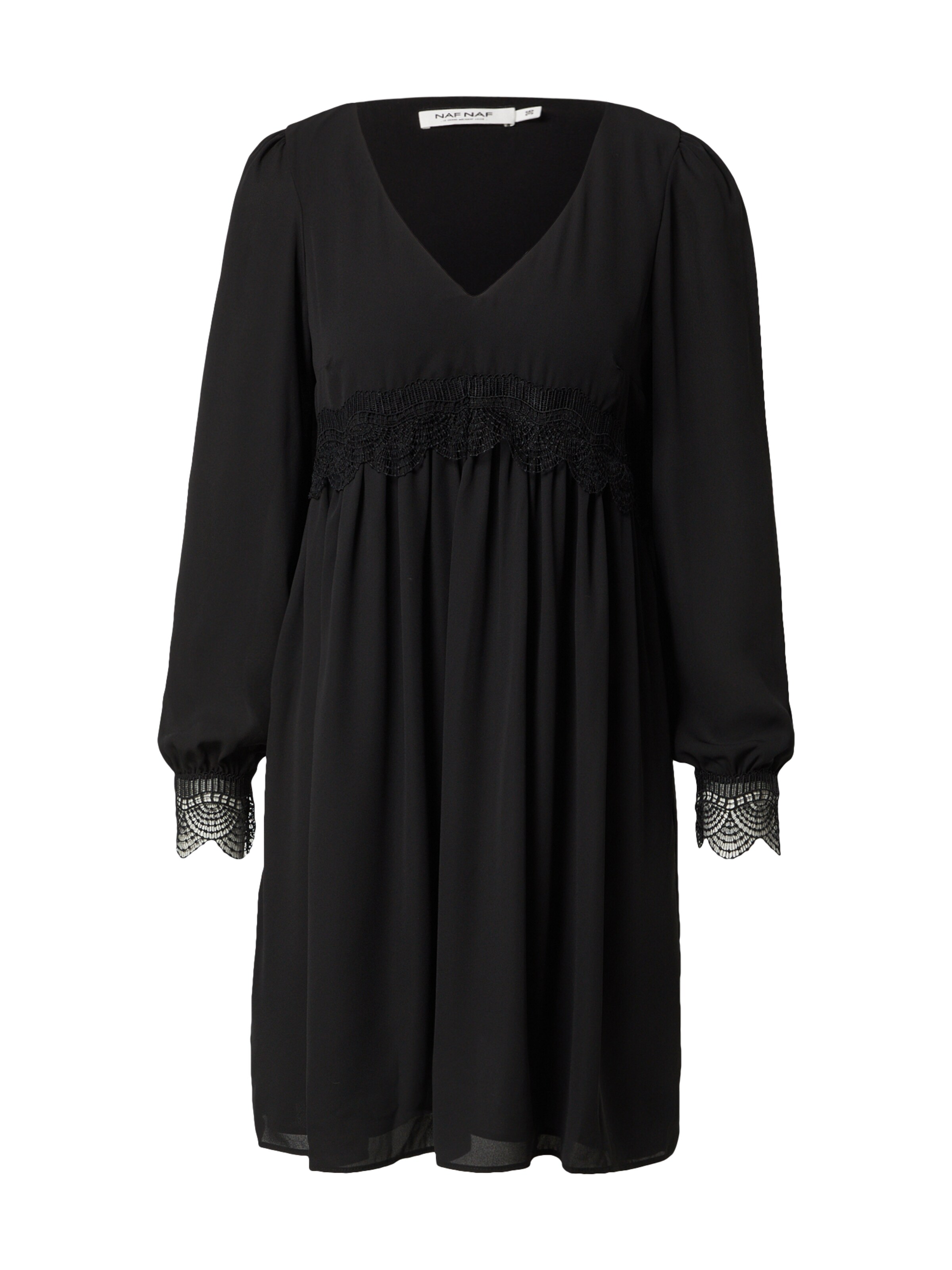 NAF NAF Jurk 'Lalolita' in Zwart: voorkant