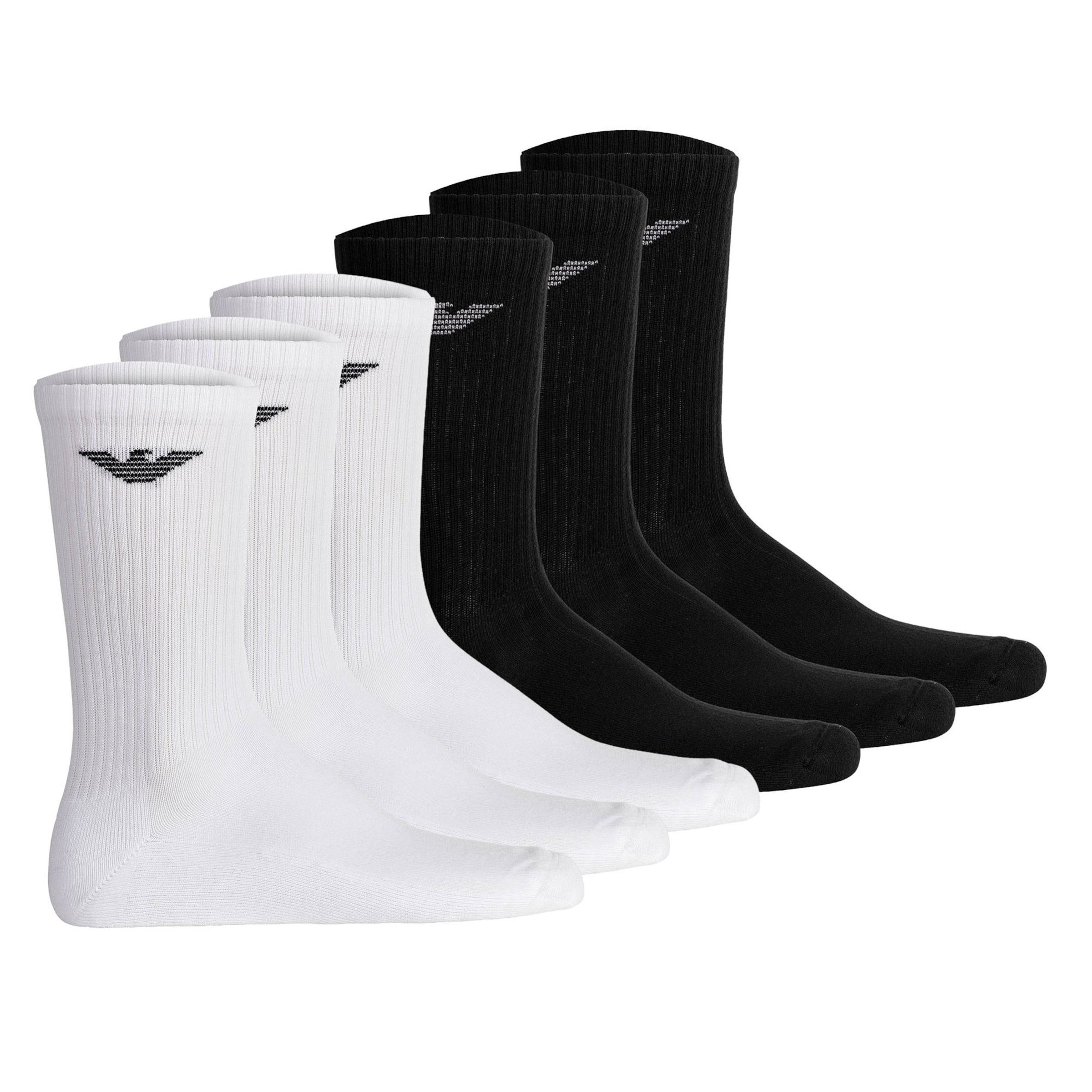 Emporio Armani - Calcetines deportivos en negro: frente