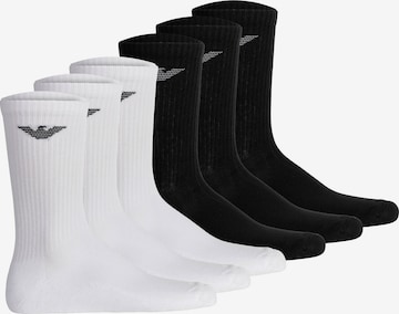 Calzino sportivo di Emporio Armani in nero: frontale