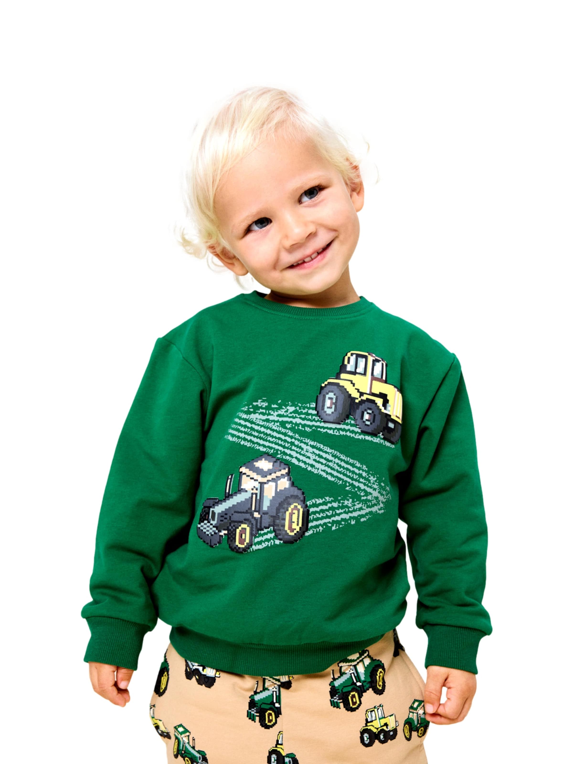 NAME IT - Sudadera 'Lavandin' en verde: frente