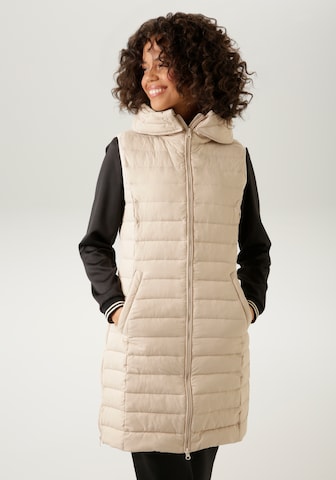 Aniston CASUAL Vest in Beige: front