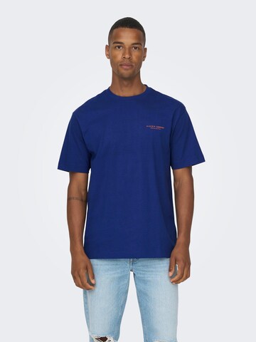 Only & Sons Shirt 'THOMAS' in Blue: front