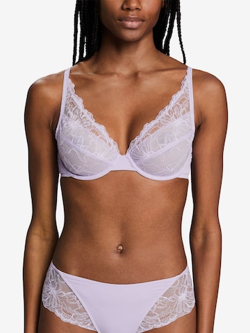 ESPRIT T-shirt Bra 'Camila' in Purple