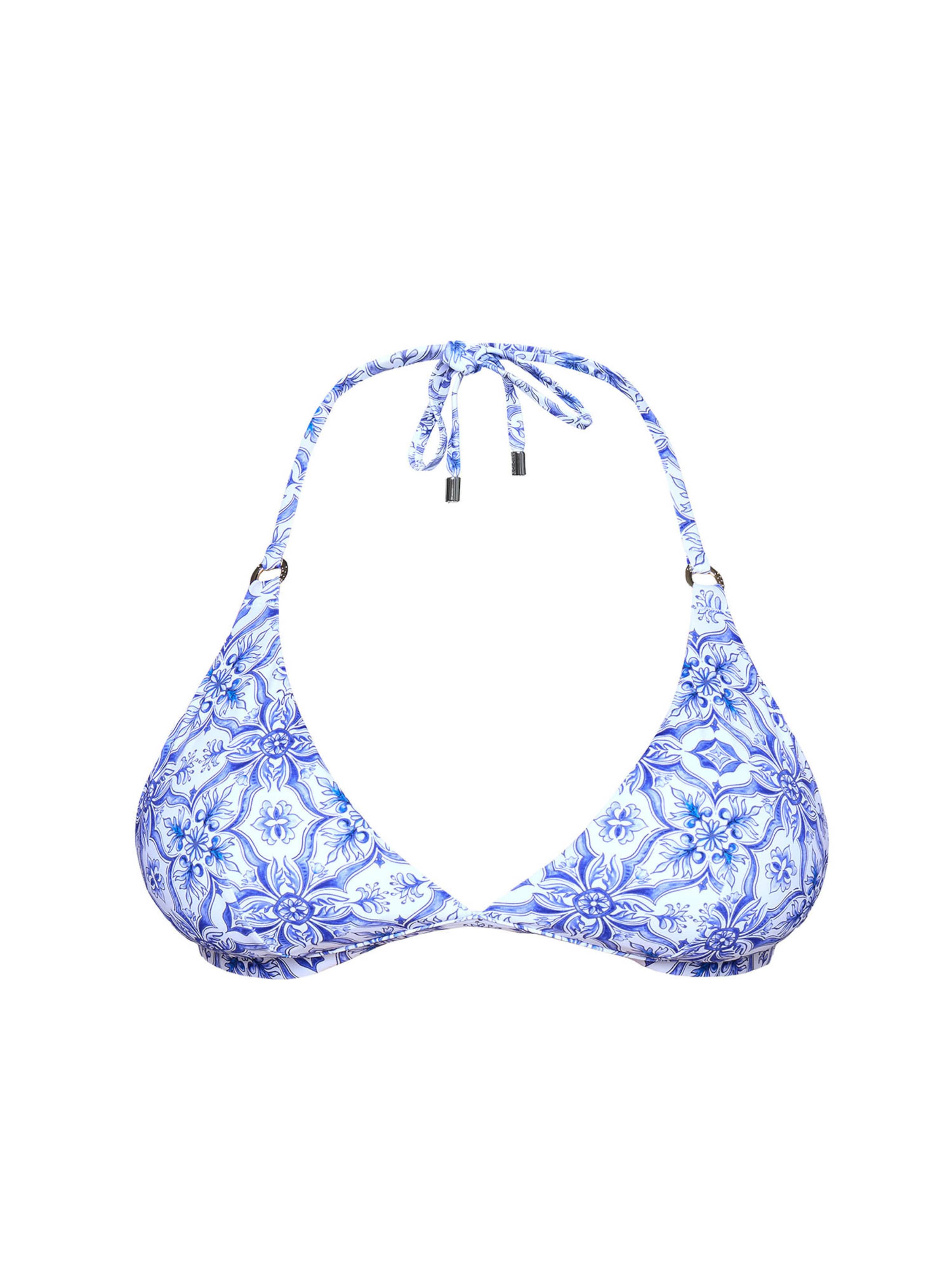 JOOP! Triangel Bügel-Bikini-Top ' Muri Beach ' in Blau: Vorderseite