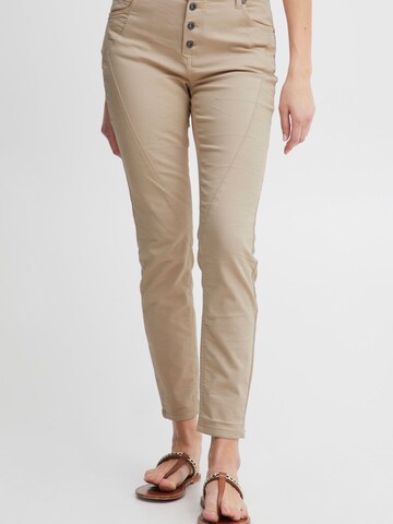 PULZ Jeans Skinny Jeans 'PZROSITA' in Beige: voorkant