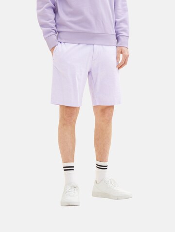 Regular Pantalon TOM TAILOR DENIM en violet : devant