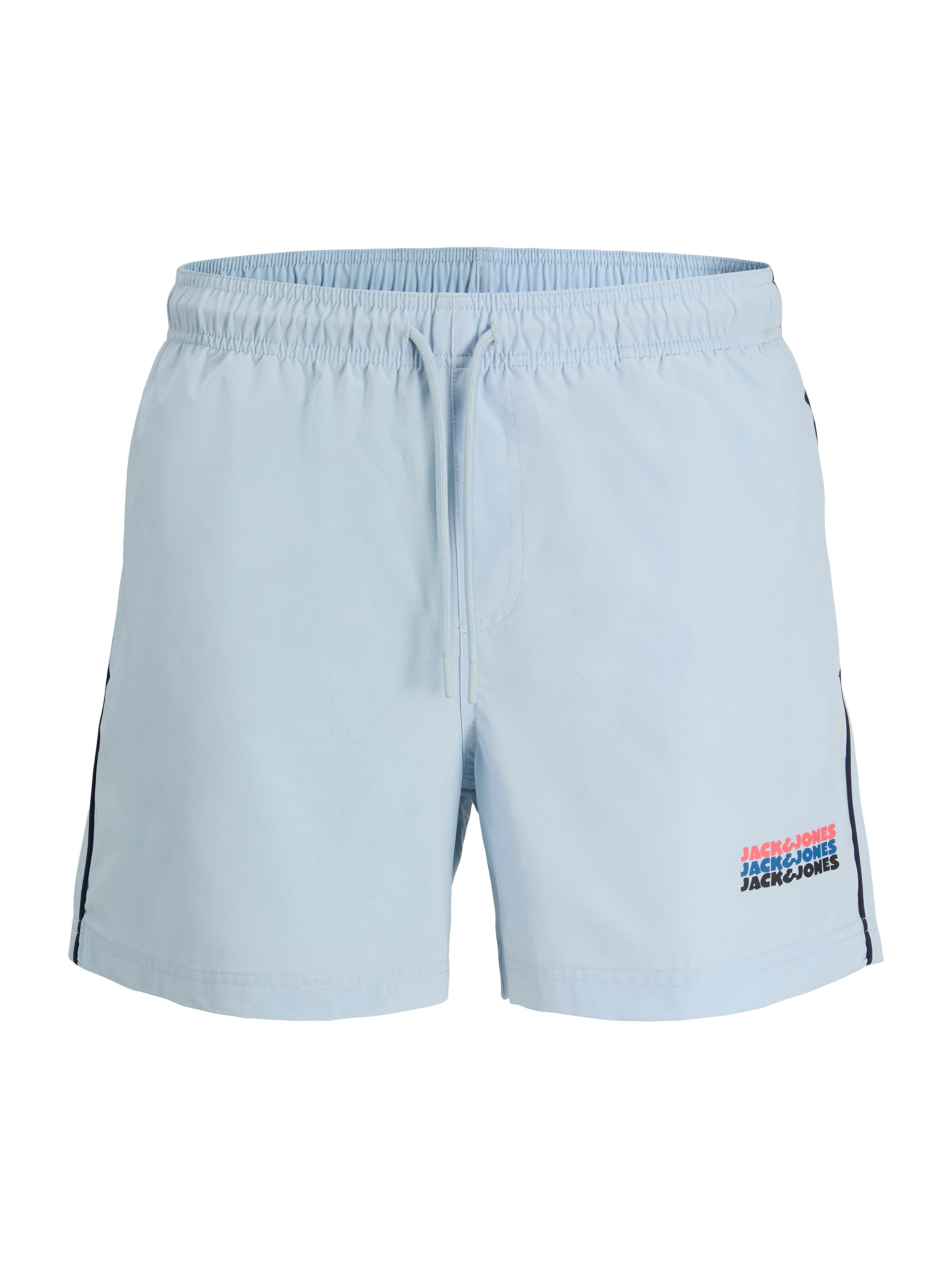 JACK & JONES Board Shorts 'JPSTMAUI SUNRISE' in Pastel blue / Black, Item view