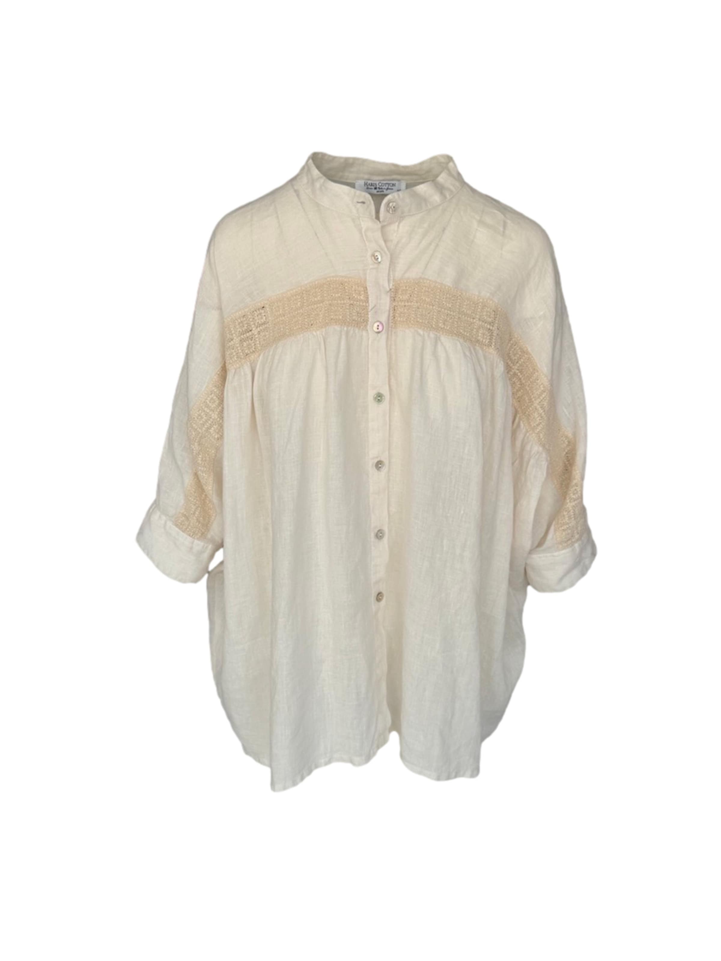 Haris Cotton - Blusa en beige: frente