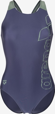 mėlyna ARENA Biustjė Maudymosi kostiumėlis 'Scratchy': priekis