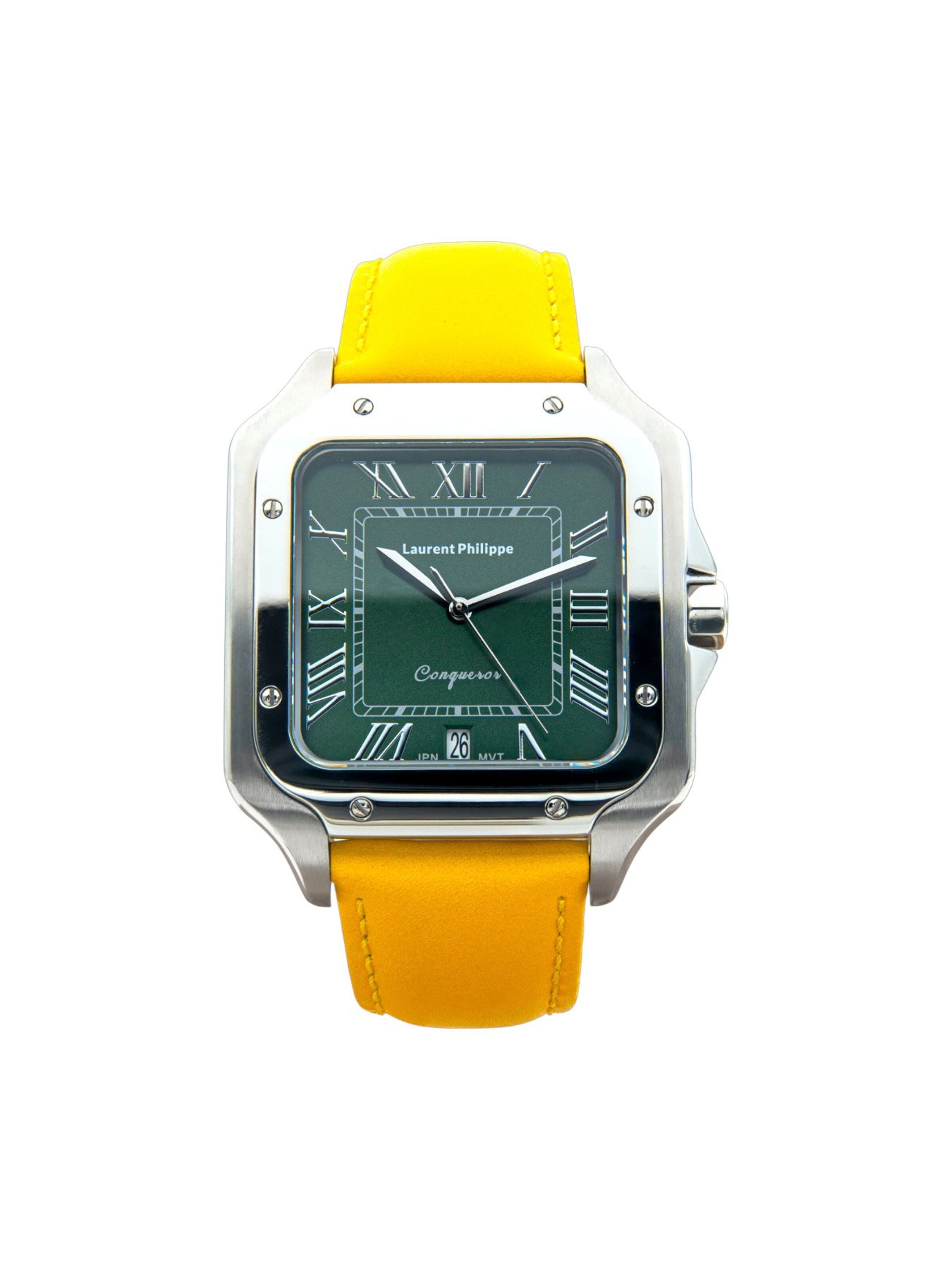 Laurent Philippe Analog watch 'Conqueror' in Green: front