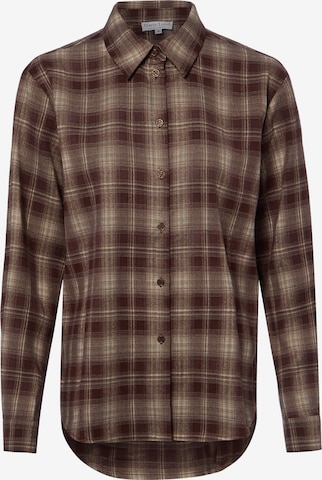 Marie Lund Bluse in Braun: Vorderseite