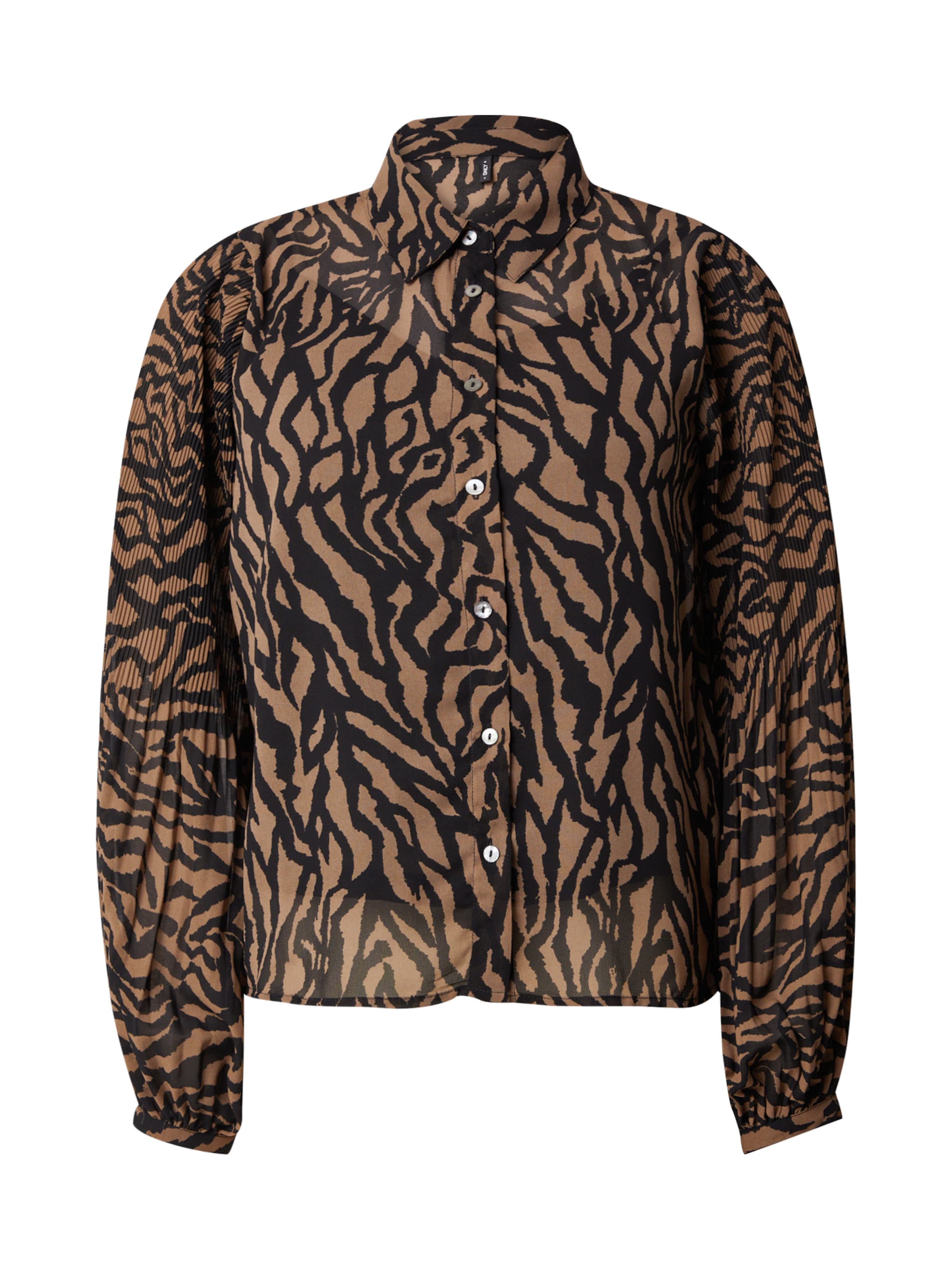 ONLY Blus &#x27;ONLSTAR LIFE&#x27; i brun: framsida