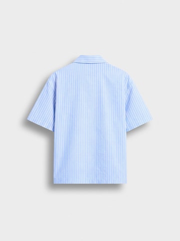 Burocs Comfort fit Button Up Shirt in Blue