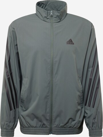 ADIDAS SPORTSWEAR - Casaco deportivo em cinzento: frente