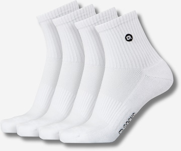 Chaussettes QOLONIA en blanc : devant