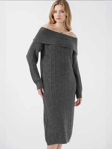 Bigdart - Vestido de malha em cinzento