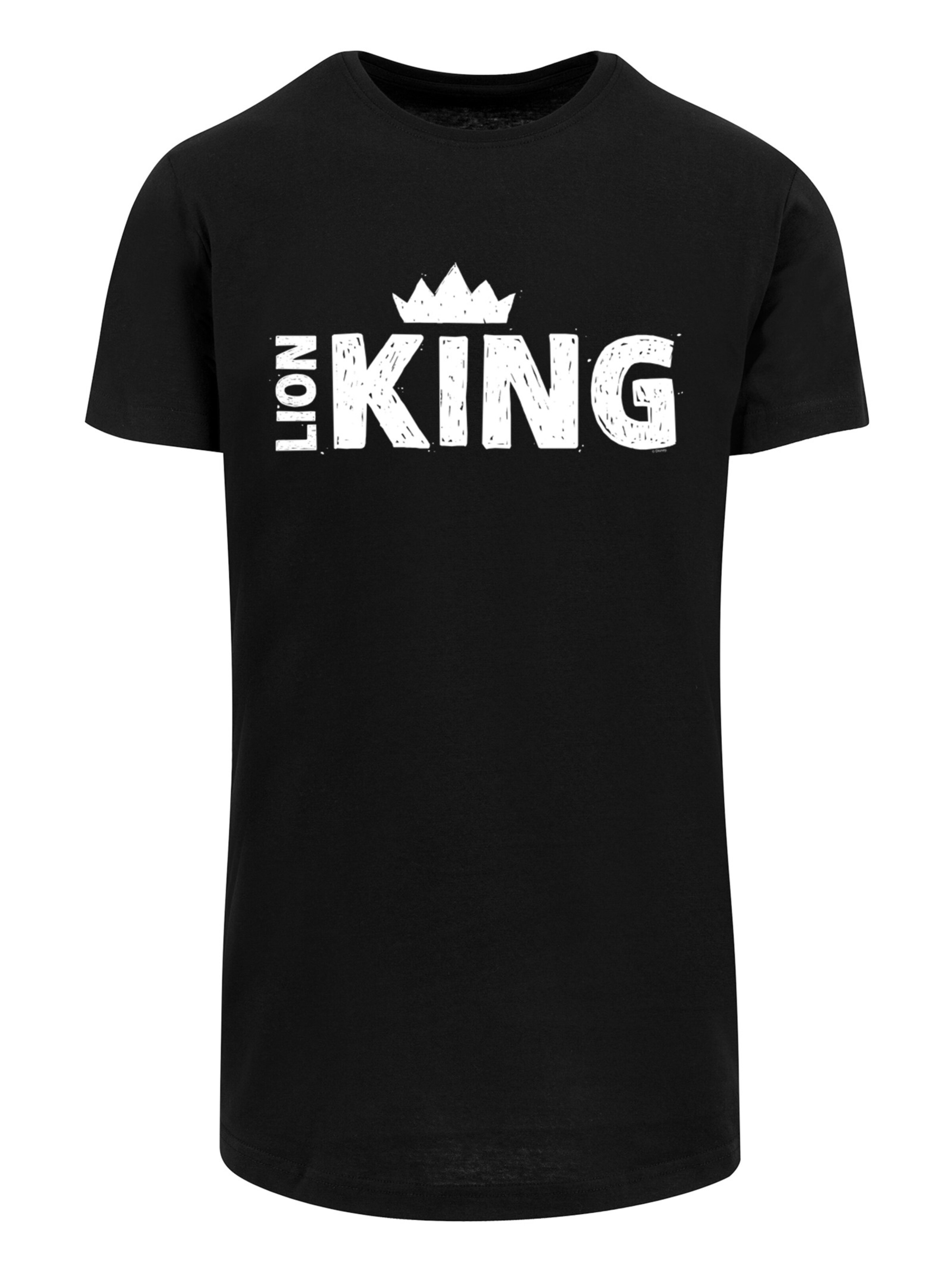 F4NT4STIC Shirt 'Disney König Der Löwen Movie Crown' in Zwart: voorkant
