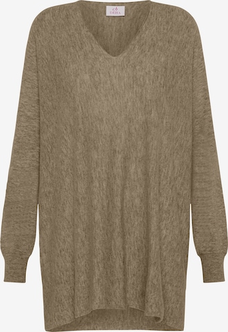 Pullover extra large di DEHA in marrone: frontale