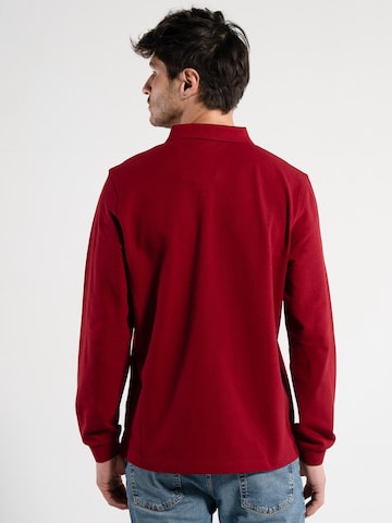 GORG Shirt 'Herren Langarm Poloshirt aus 100% Bio-Baumwolle' in Rood