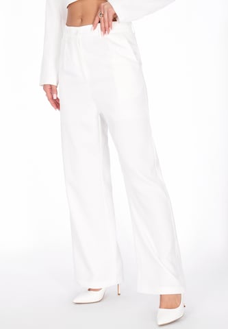 faina - Pierna ancha Pantalón plisado en blanco: frente