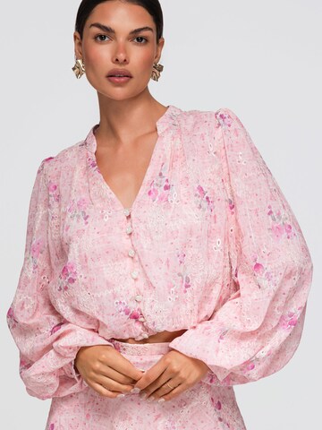 Ombre - Blusa en rosa: frente