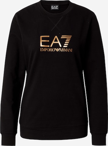 EA7 Emporio Armani Sweatshirt in Black ABOUT YOU