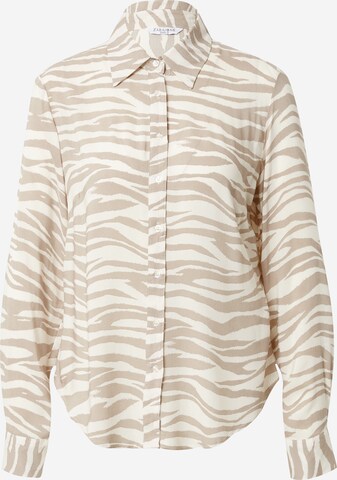 ZABAIONE Blouse 'Fiabiola' in Beige: voorkant