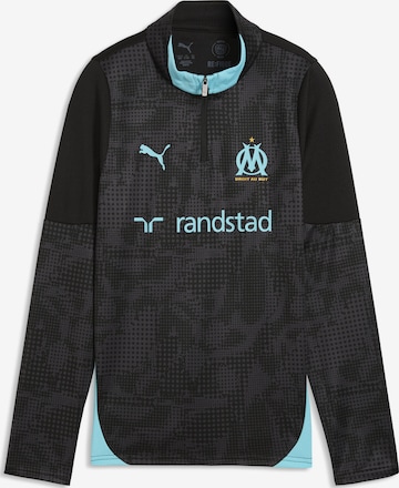 PUMA Sports sweatshirt 'Olympique De Marseille' in Black: front