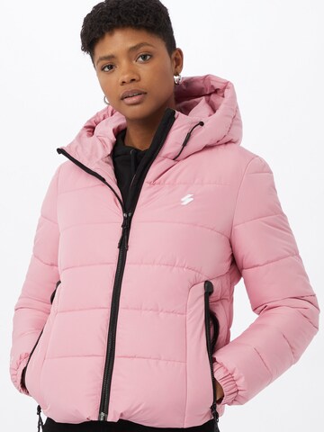 Giacca invernale di Superdry in rosa: frontale