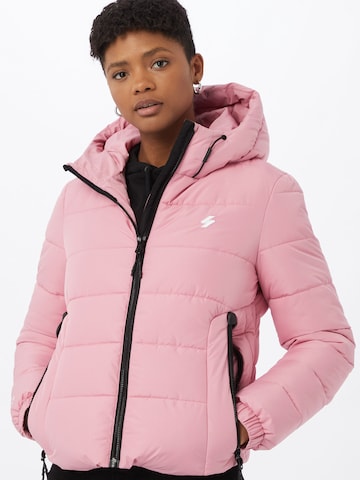 Superdry Zimná bunda - ružová: predná strana