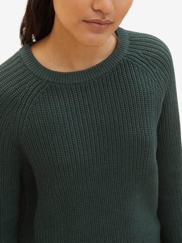 TOM TAILOR DENIM Sweater in Green