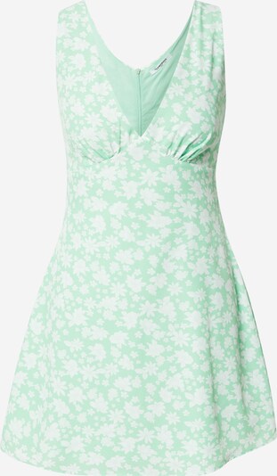 GLAMOROUS Vestido de verano en verde claro / blanco, Vista del producto