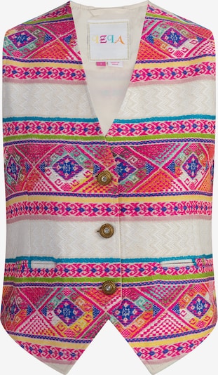Vestă IZIA pe fildeş / galben / verde petrol / roz, Vizualizare produs