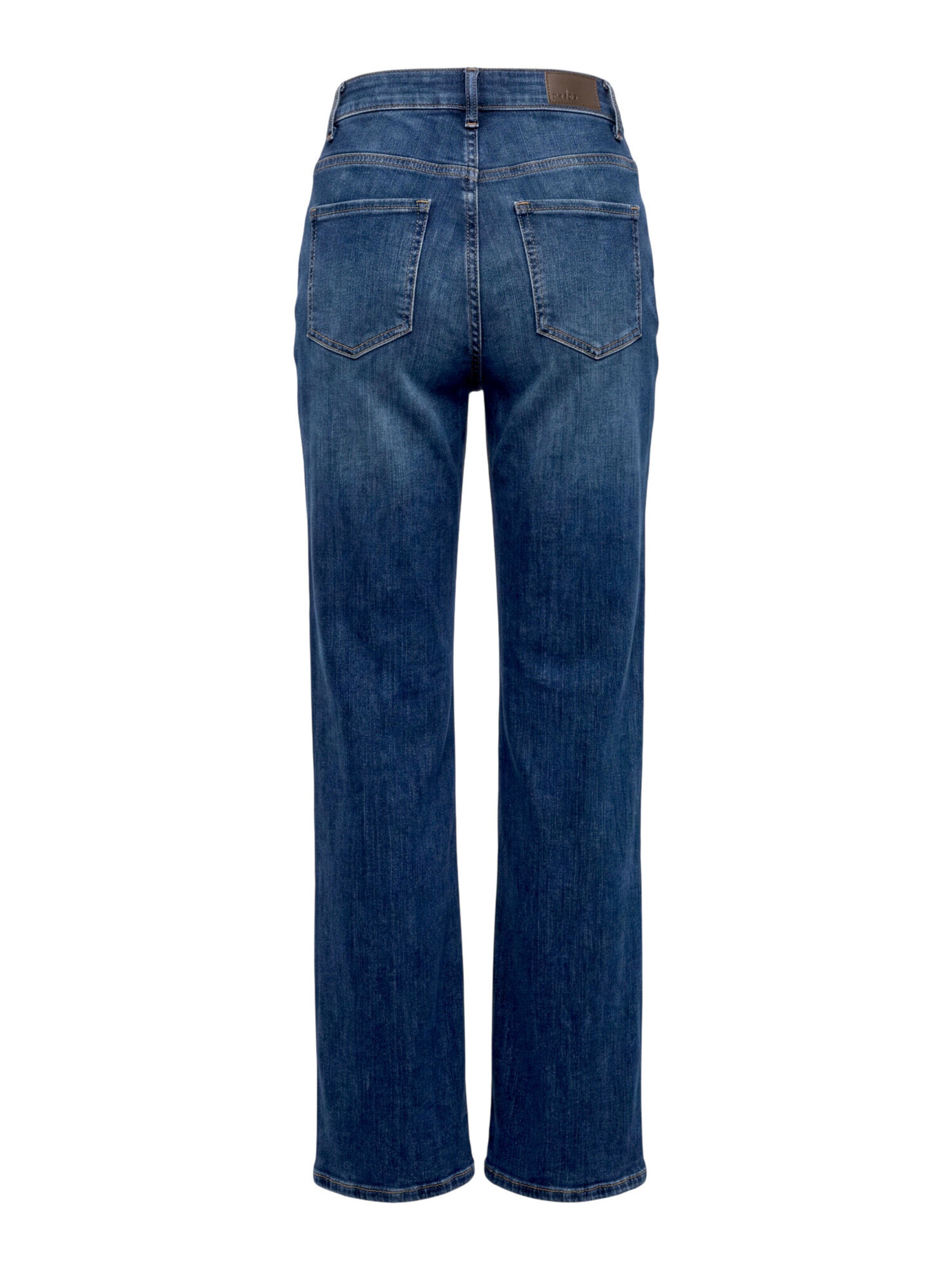 zero Slimfit Damen Jeans mit Zierknöpfen in Blau