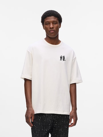 Tricou de la Karl Lagerfeld pe alb: față