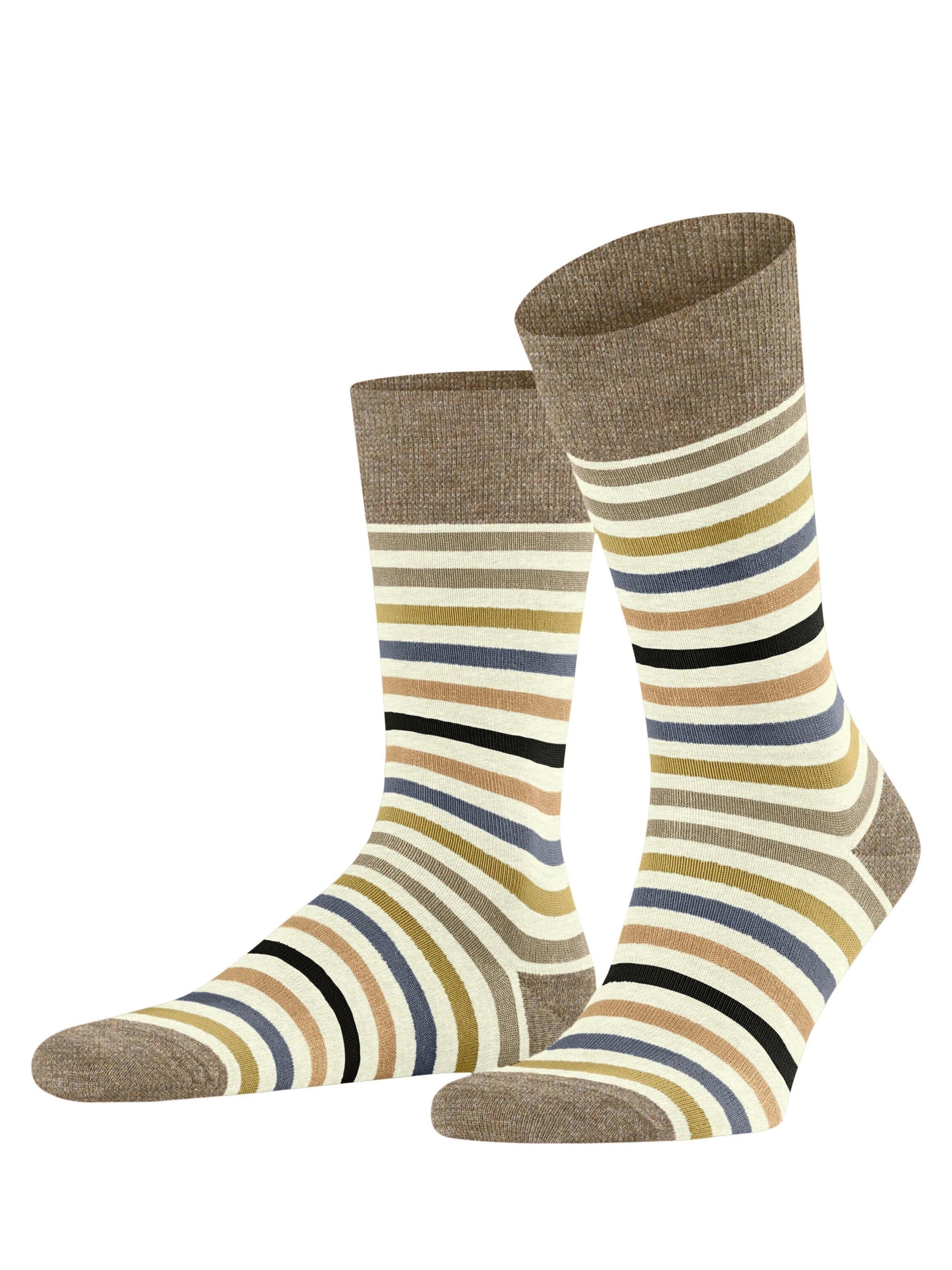 FALKE Socken 'Tinted Stripe'‌‌‌‌‌‌‌ in Weiß: Vorderseite