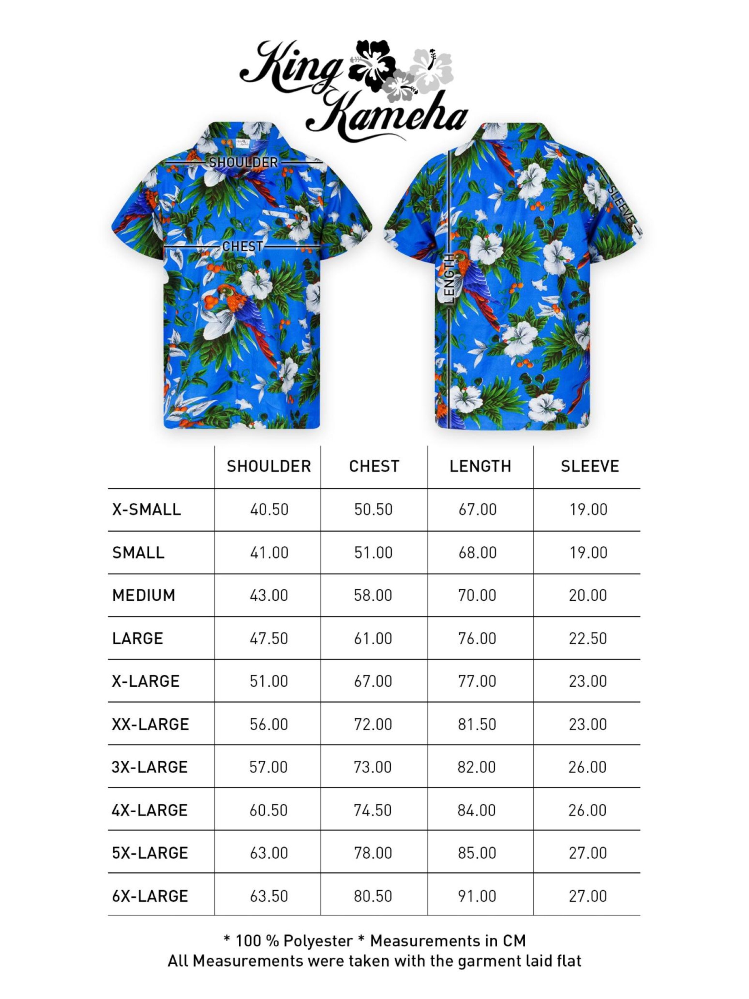 King Kameha Shirt 'Cherryparrot' in Blue