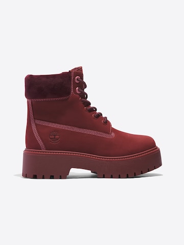 TIMBERLAND Lace-up bootie 'Stone Street' in Red