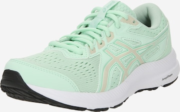 Chaussure de course 'Contend 8' ASICS en vert : devant