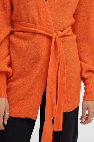 ICHI Gebreid vest 'Kamara' in Oranje