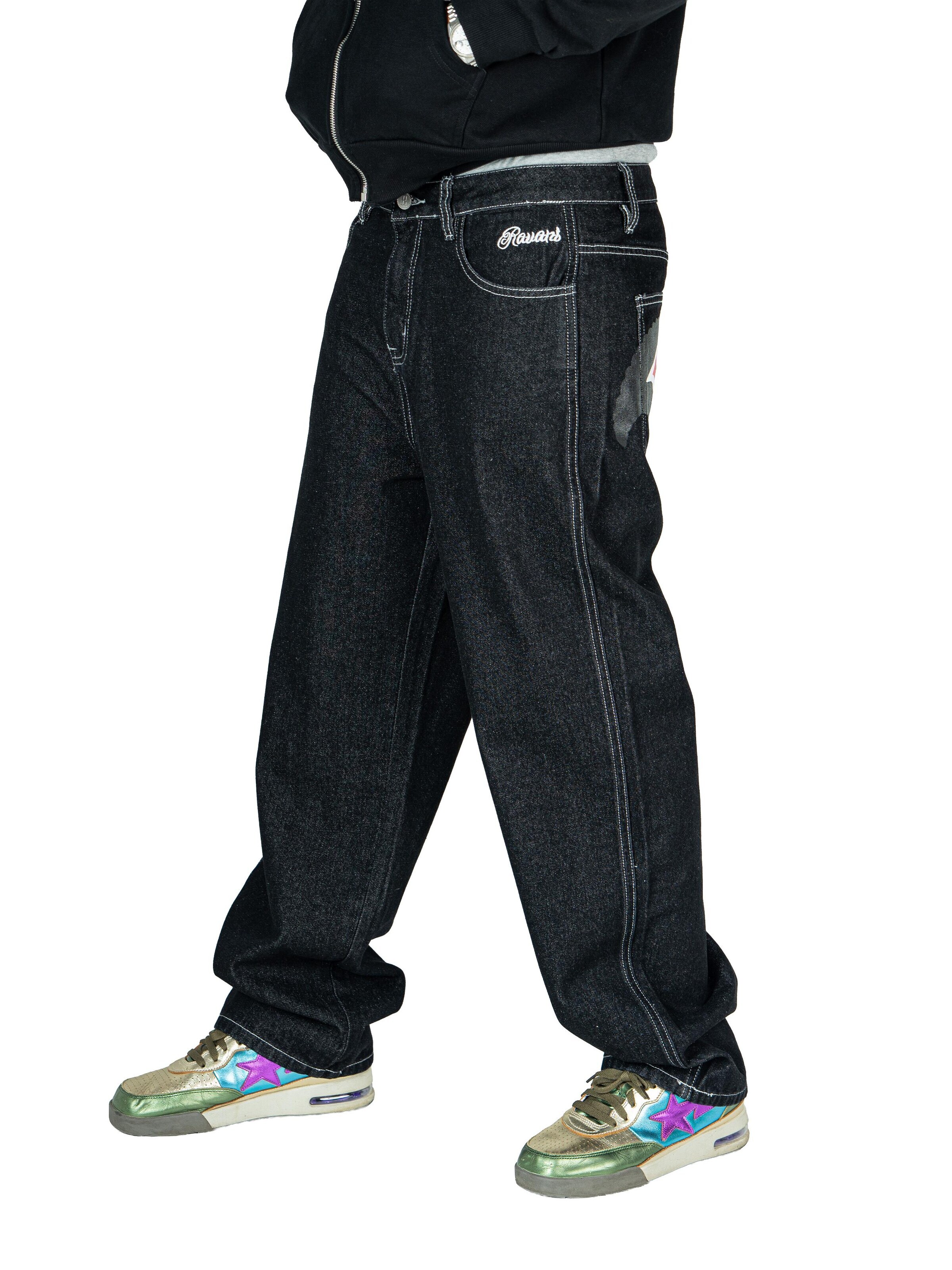 RVNI Berlin Baggy Jeans in Black