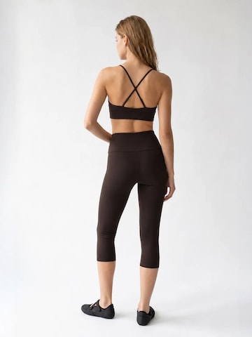 Skinny Leggings MixRay en marron