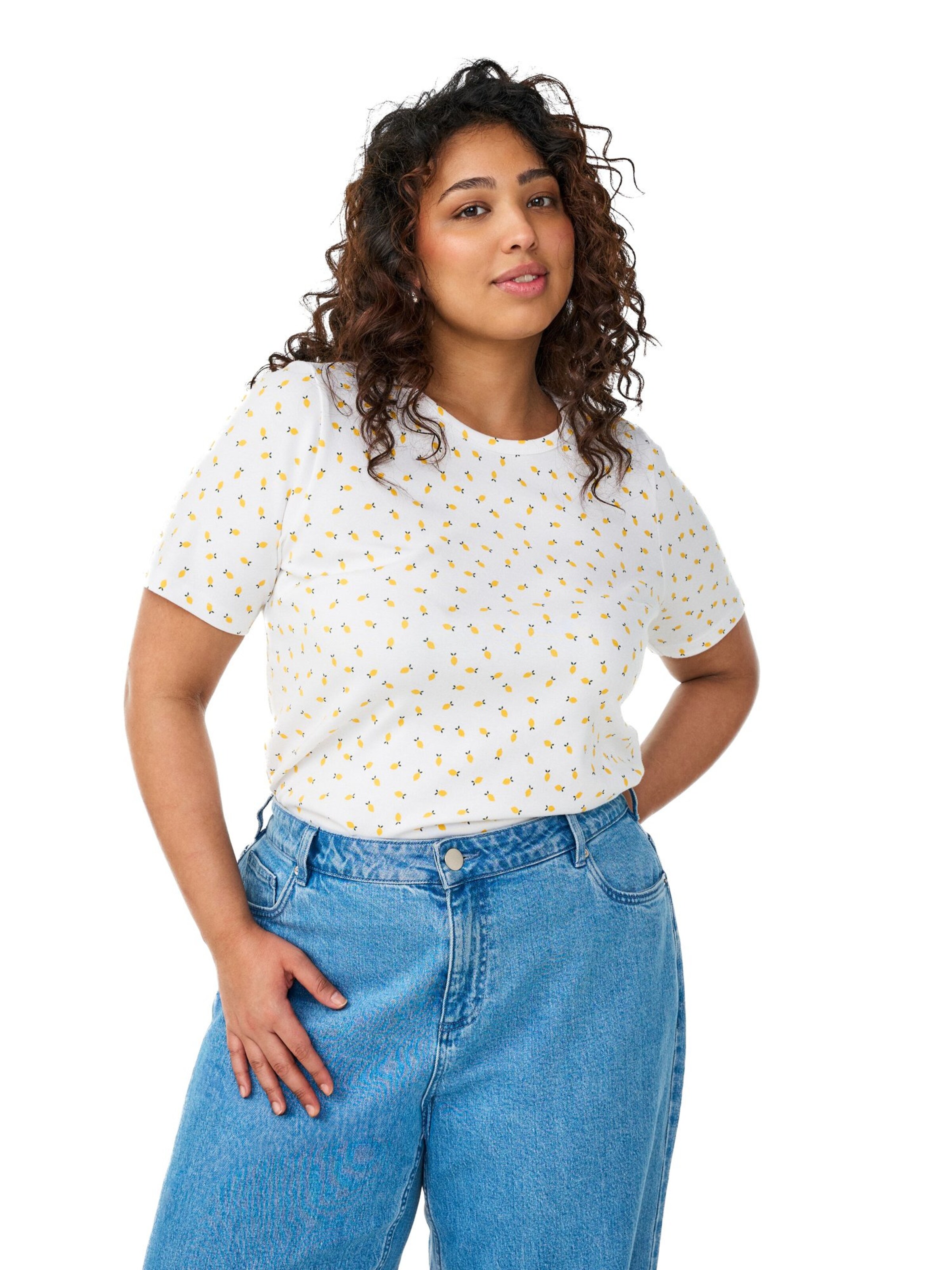 Maglietta 'Luna' di Zizzi in bianco