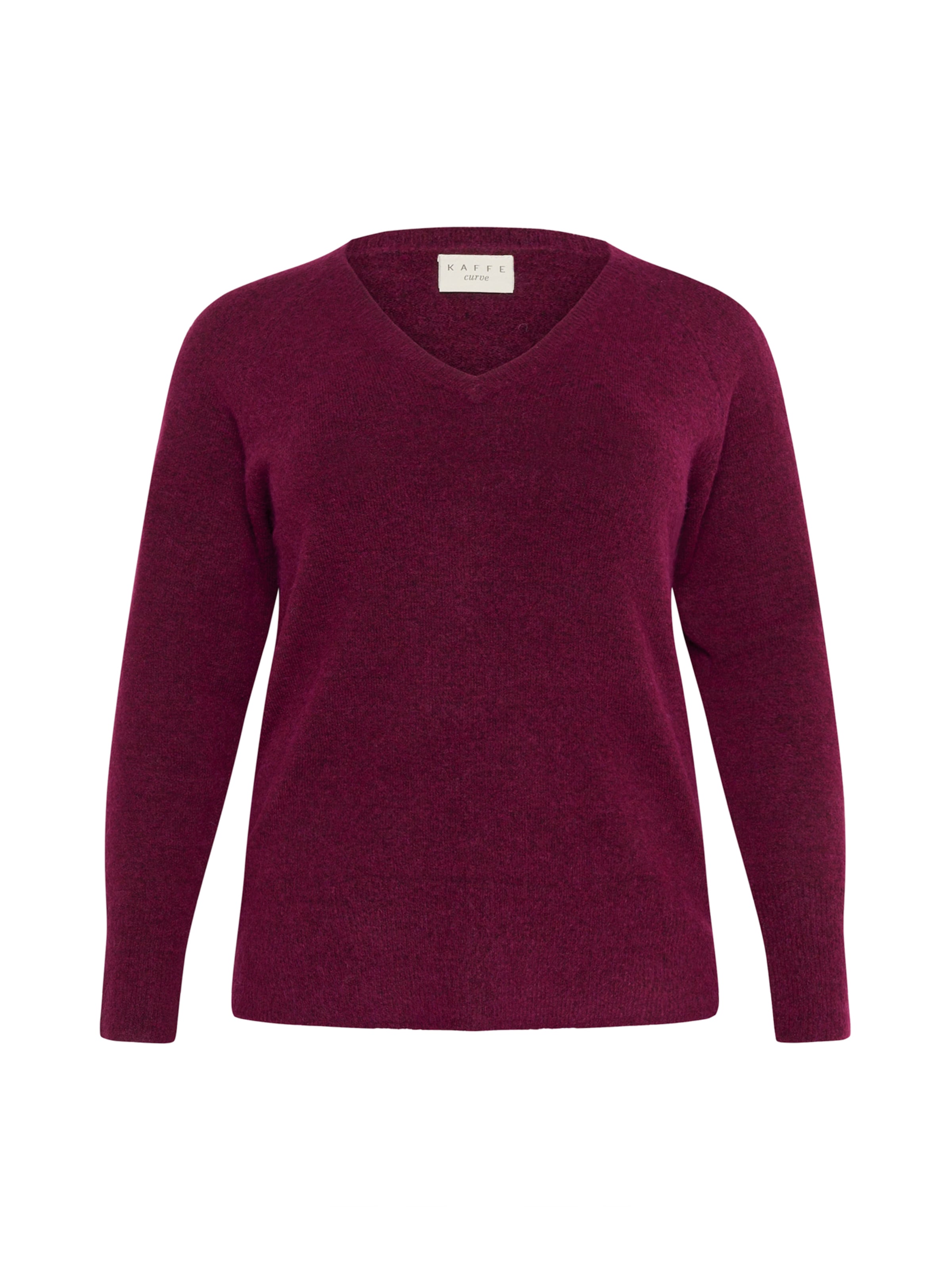 KAFFE CURVE Пуловер 'Niela' в червено: отпред