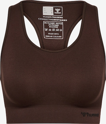 Hummel Sports Bra 'TIF' in Brown: front