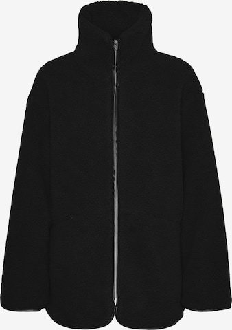 VERO MODA Fleece Jacket in Black: front