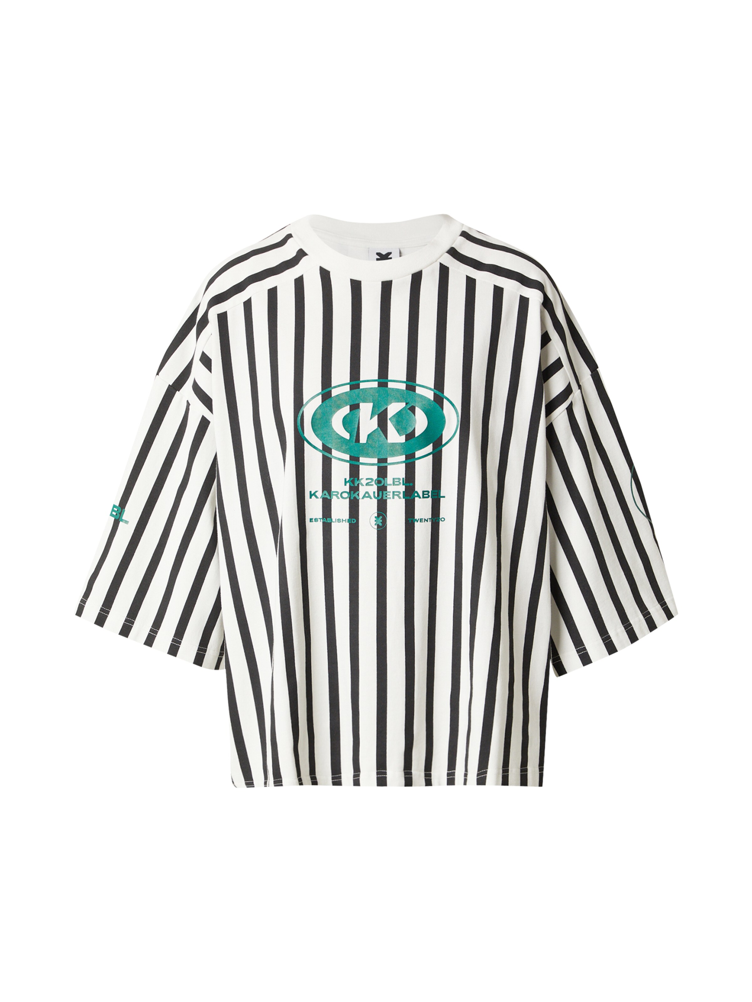 Karo Kauer Tričko - svetlozelená / čierna / biela, Produkt