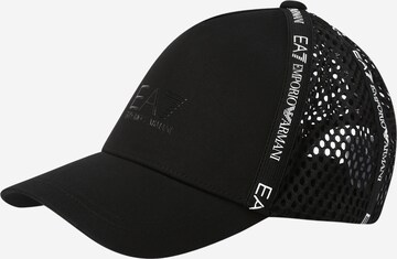 Casquette EA7 Emporio Armani en noir : devant