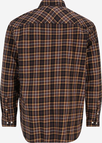 Jack & Jones Plus Regular fit Button Up Shirt 'JOSHUA' in Brown